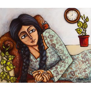 Shazia Salman, 30 x 36 Inch, Acrylics on Canvas,  Figurative Painting, AC-SAZ-099